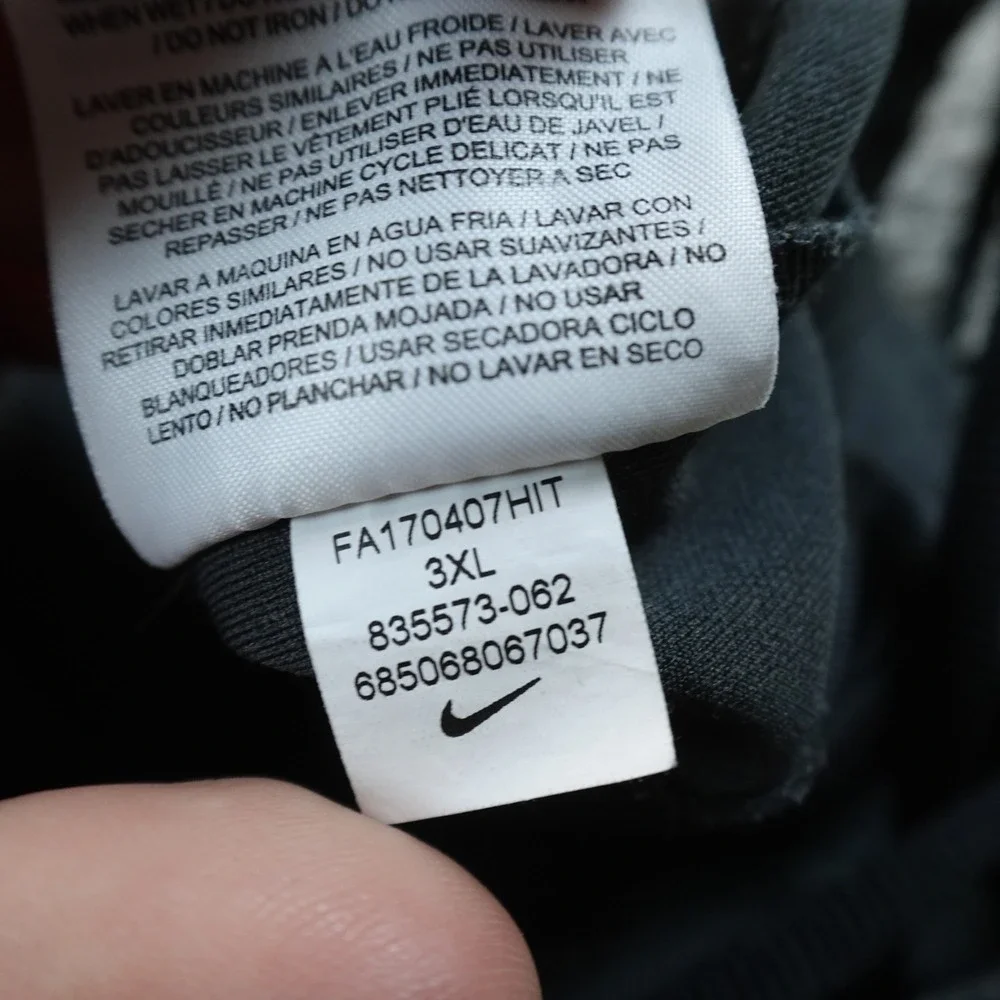 Nike Pants Mens 3XL Gray Drawstring Swoosh Jogger Sweatpants Performance Gym Run